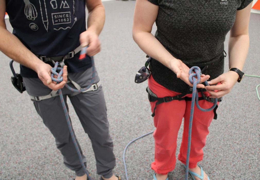 Der Achterknoten muss geübt werden