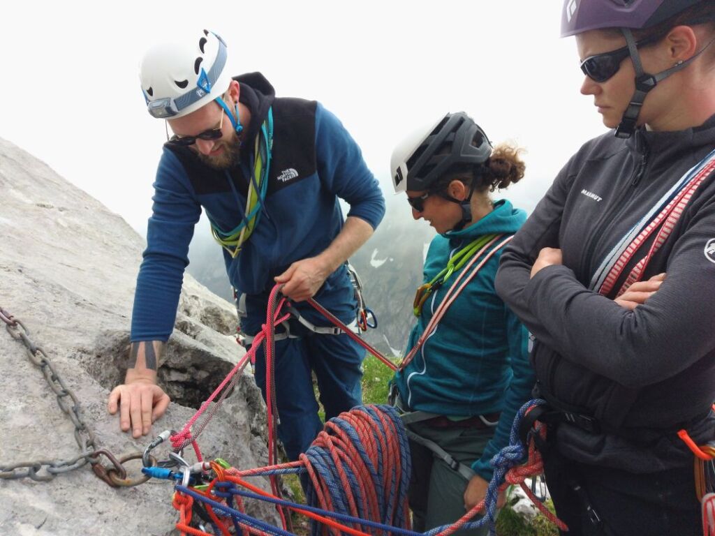 Am Standplatz mit einer Gruppe in der Bollenwees